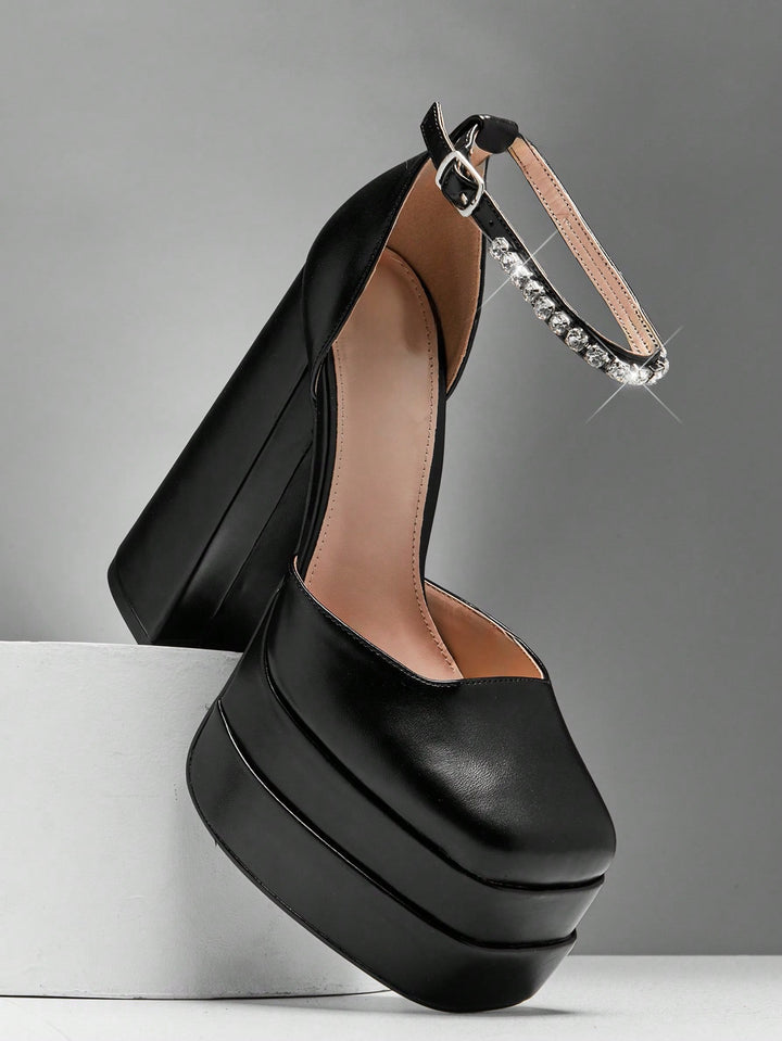 Pantofi cu toc SHEIN, negru
