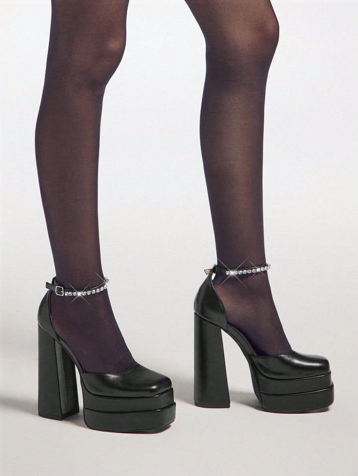 Pantofi cu toc SHEIN, negru