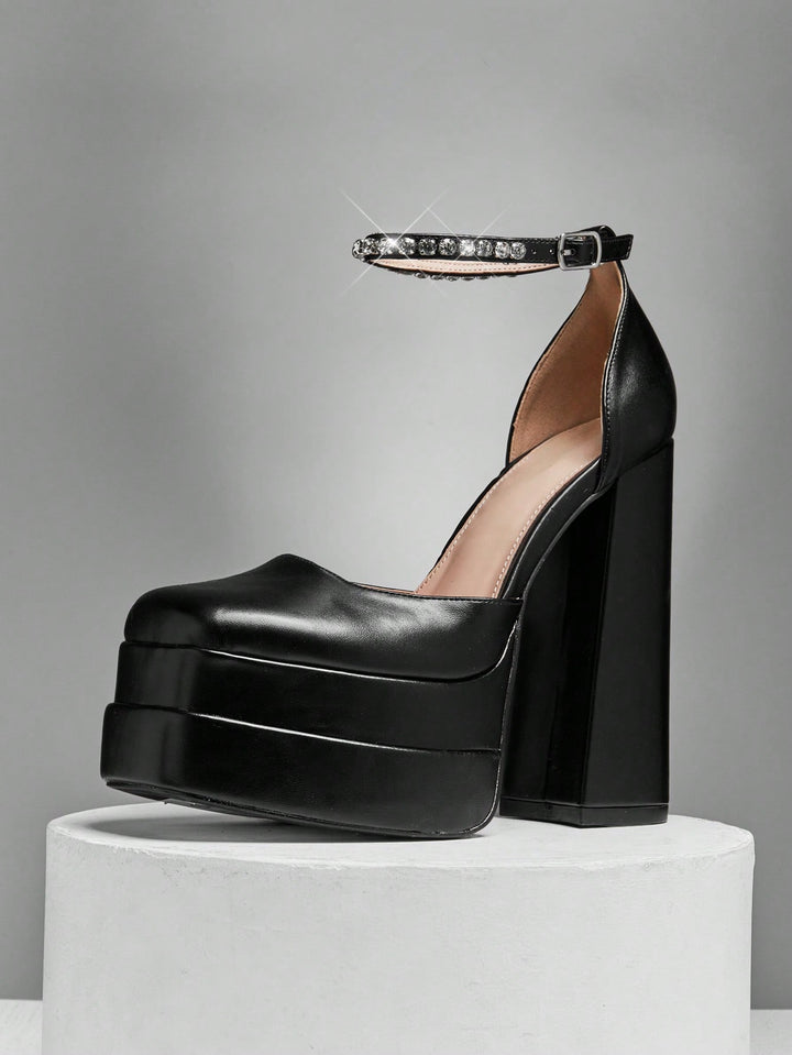 Pantofi cu toc SHEIN, negru