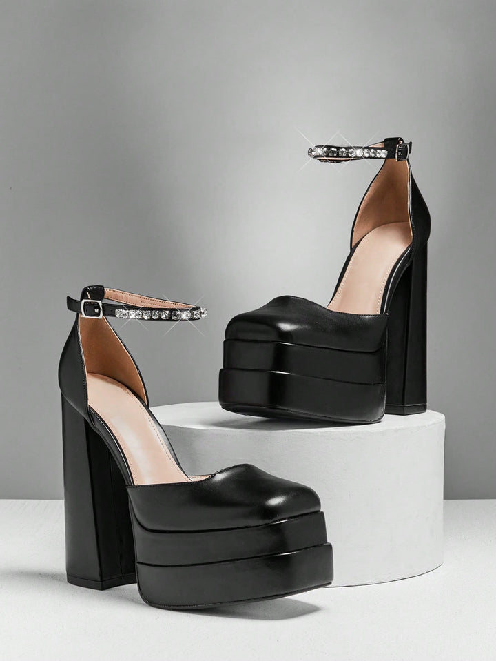 Pantofi cu toc SHEIN, negru