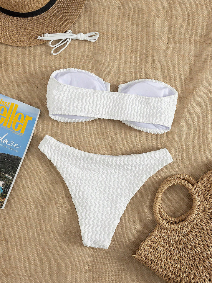 Set bikini SHEIN, alb