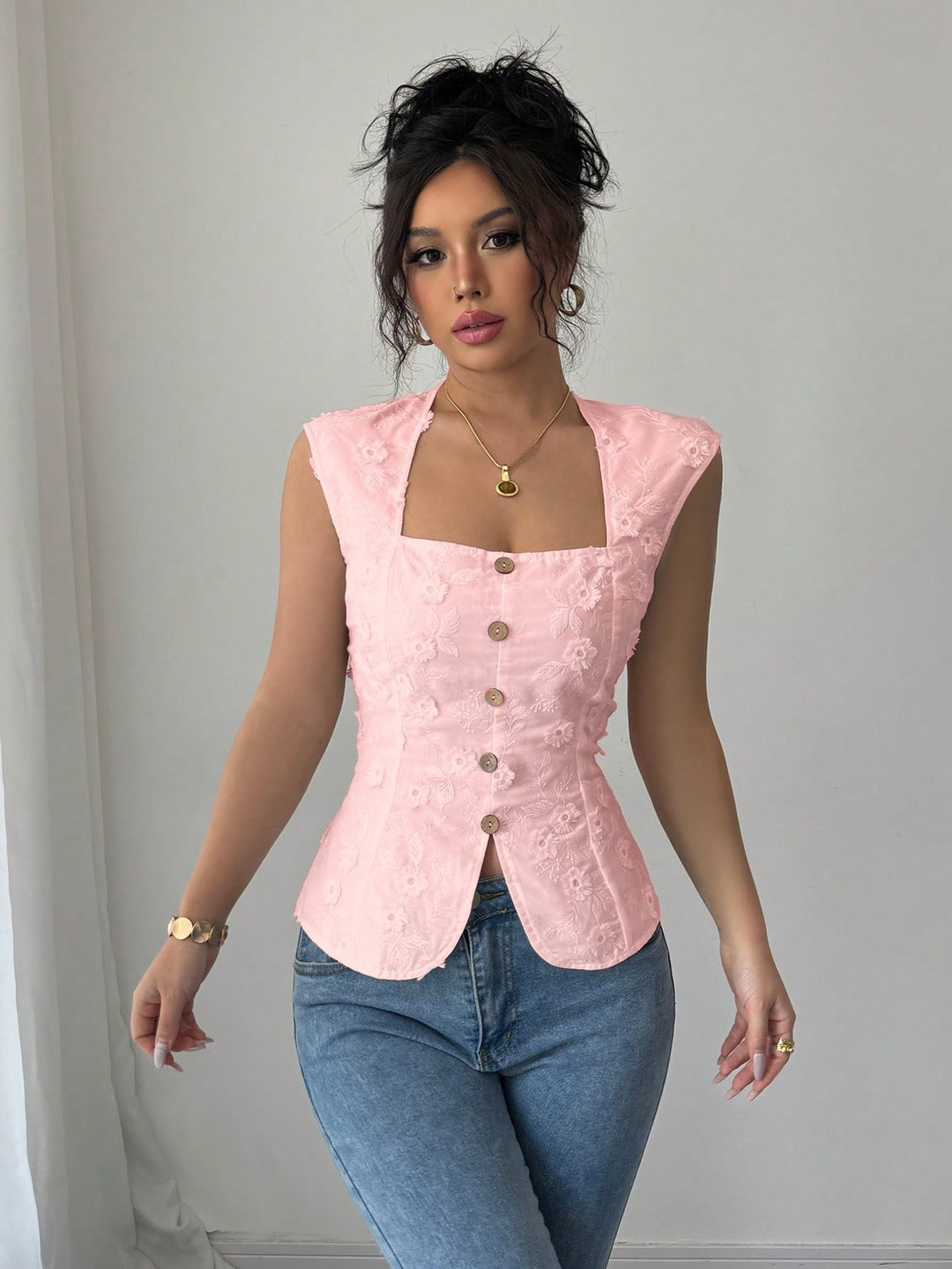 Cămașă bluză SHEIN, roz