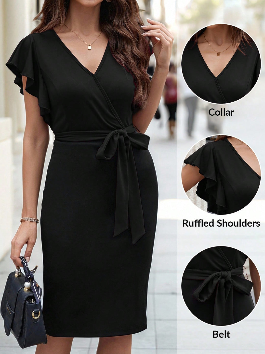 Rochie midi SHEIN, negru