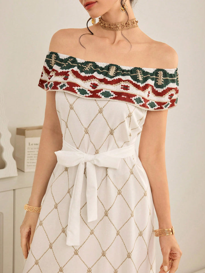 Rochie maxi SHEIN, alb