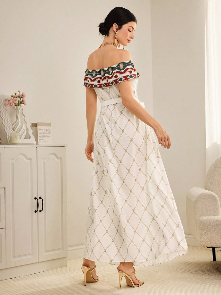 Rochie maxi SHEIN, alb