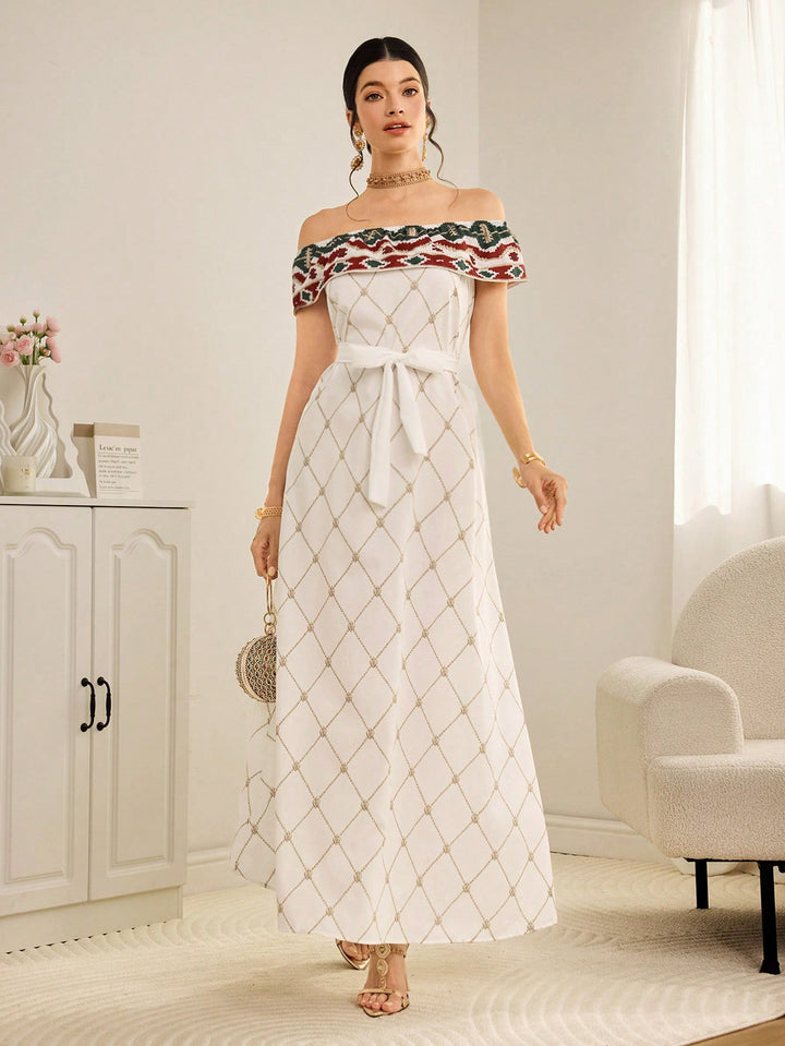 Rochie maxi SHEIN, alb