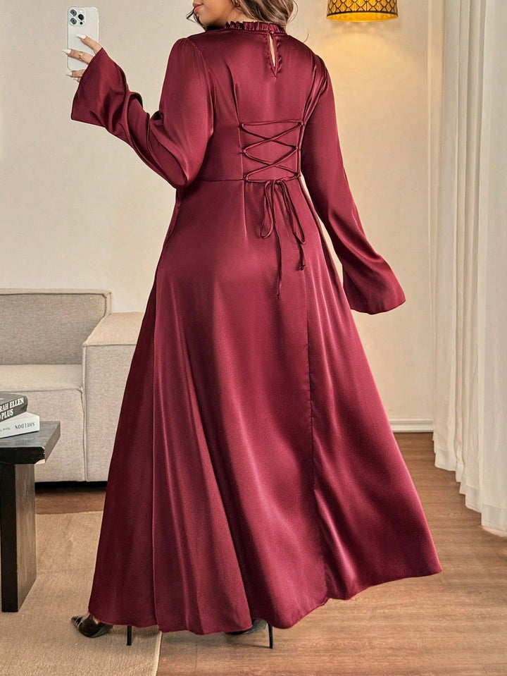 SHEIN maxi ruha, bordó