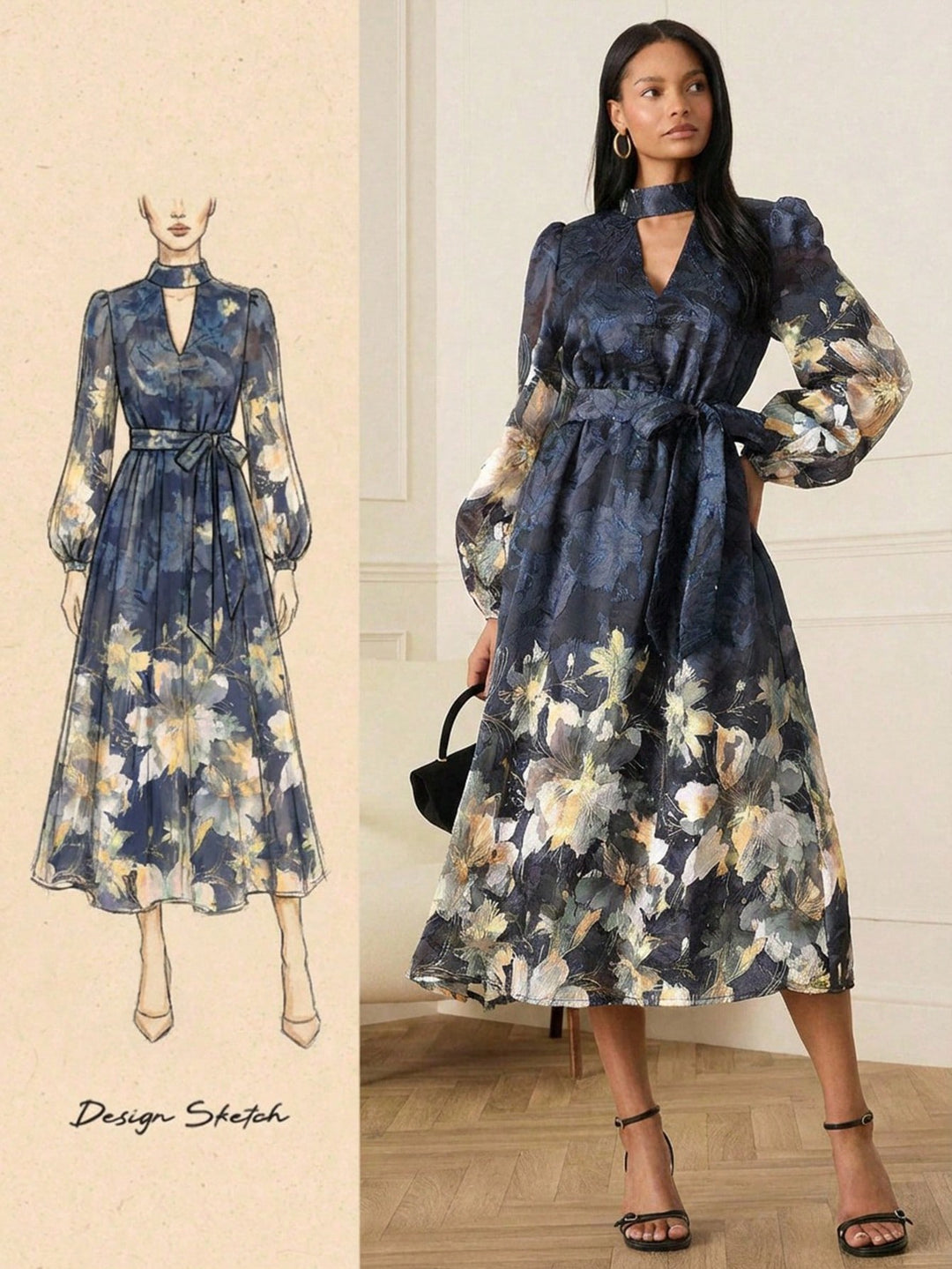 Rochie maxi SHEIN, mix culori