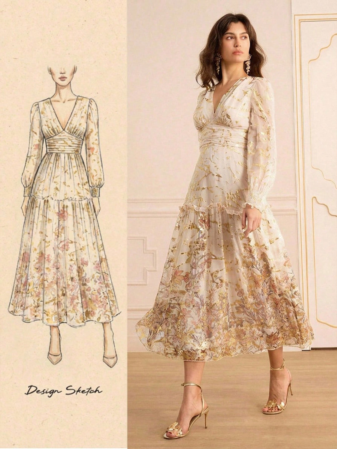 Rochie maxi SHEIN, mix culori