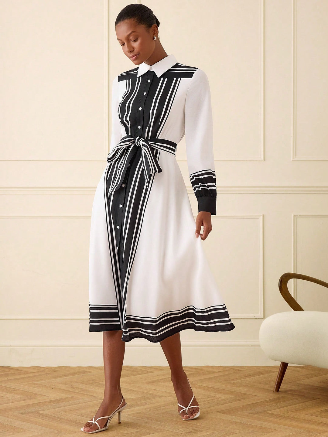 Rochie midi SHEIN, alb