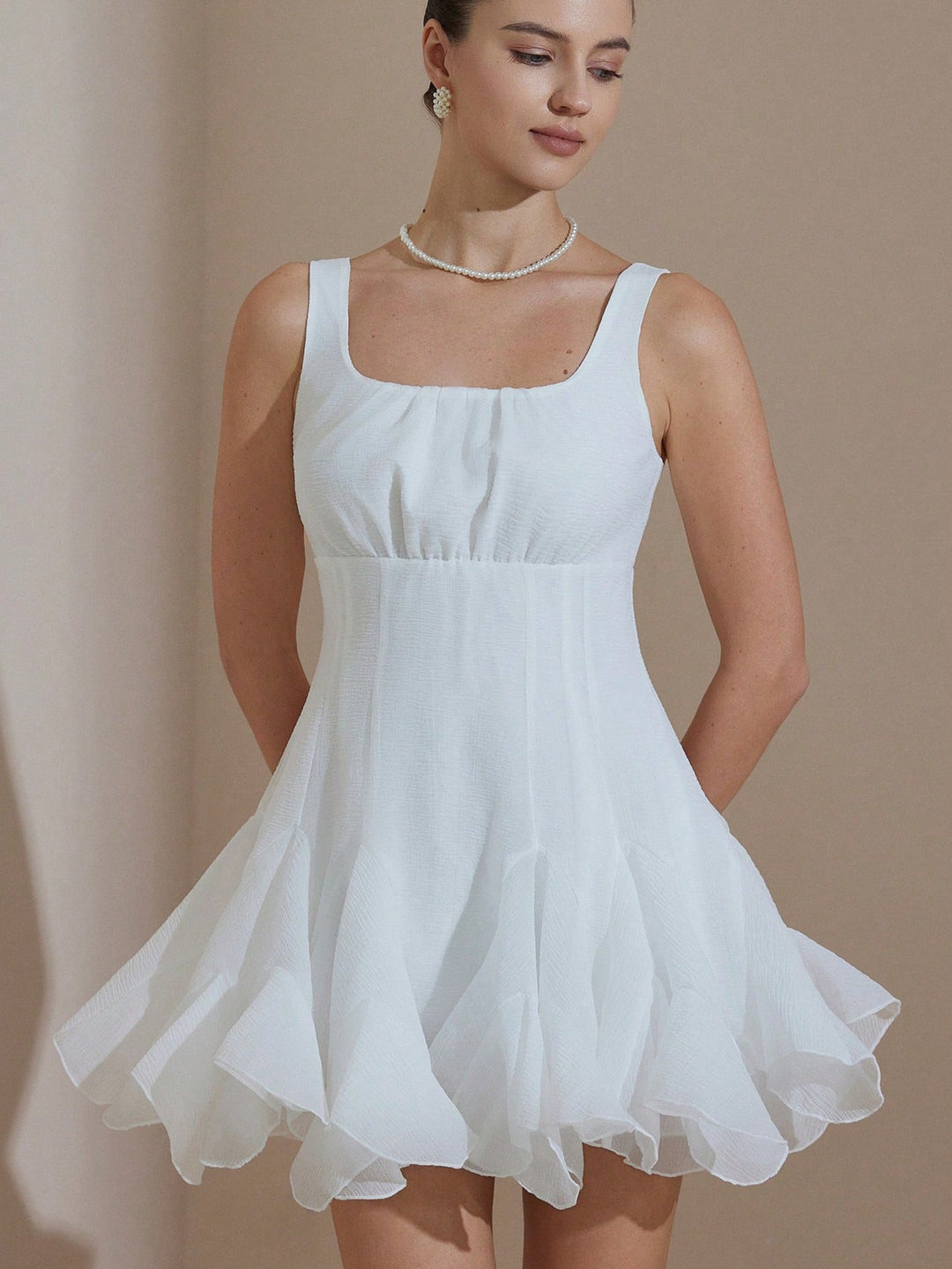Rochie midi SHEIN, alb