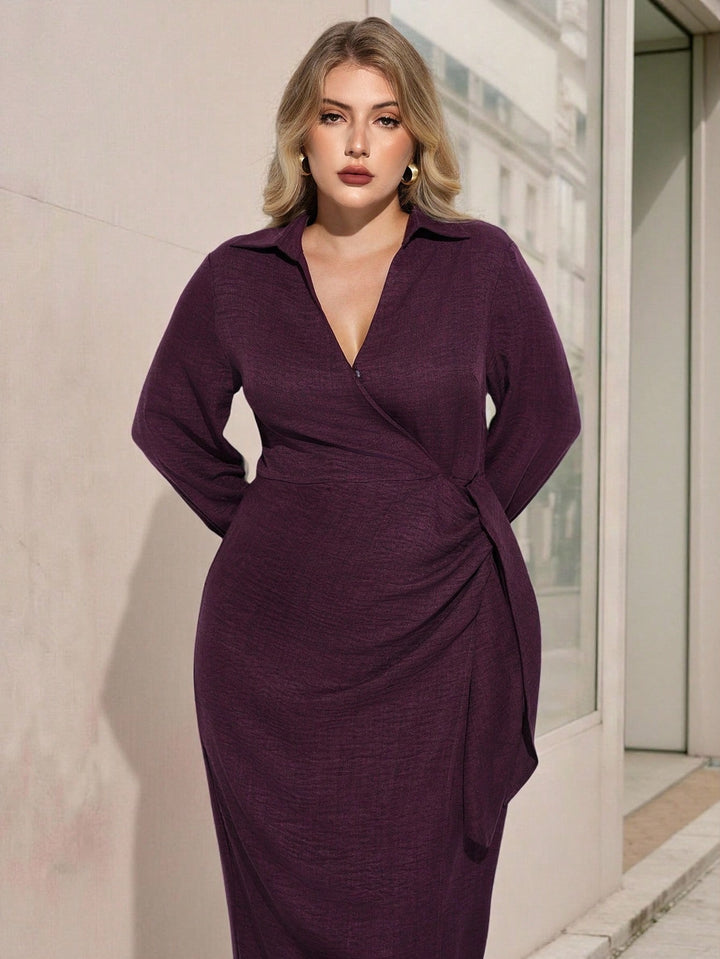 Rochie midi SHEIN, vișiniu
