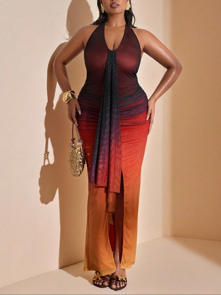 Rochie maxi SHEIN, mix culori