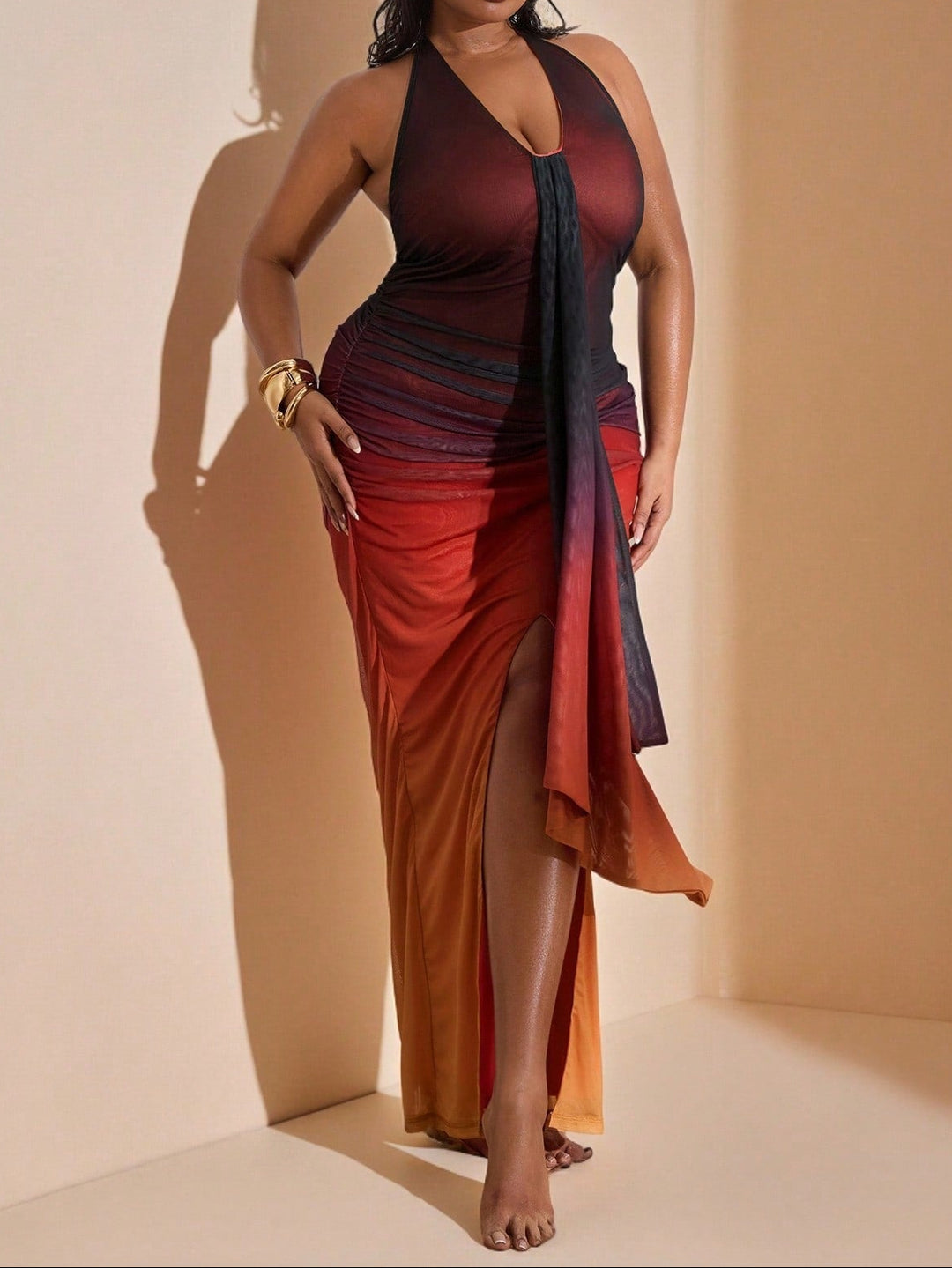 Rochie maxi SHEIN, mix culori
