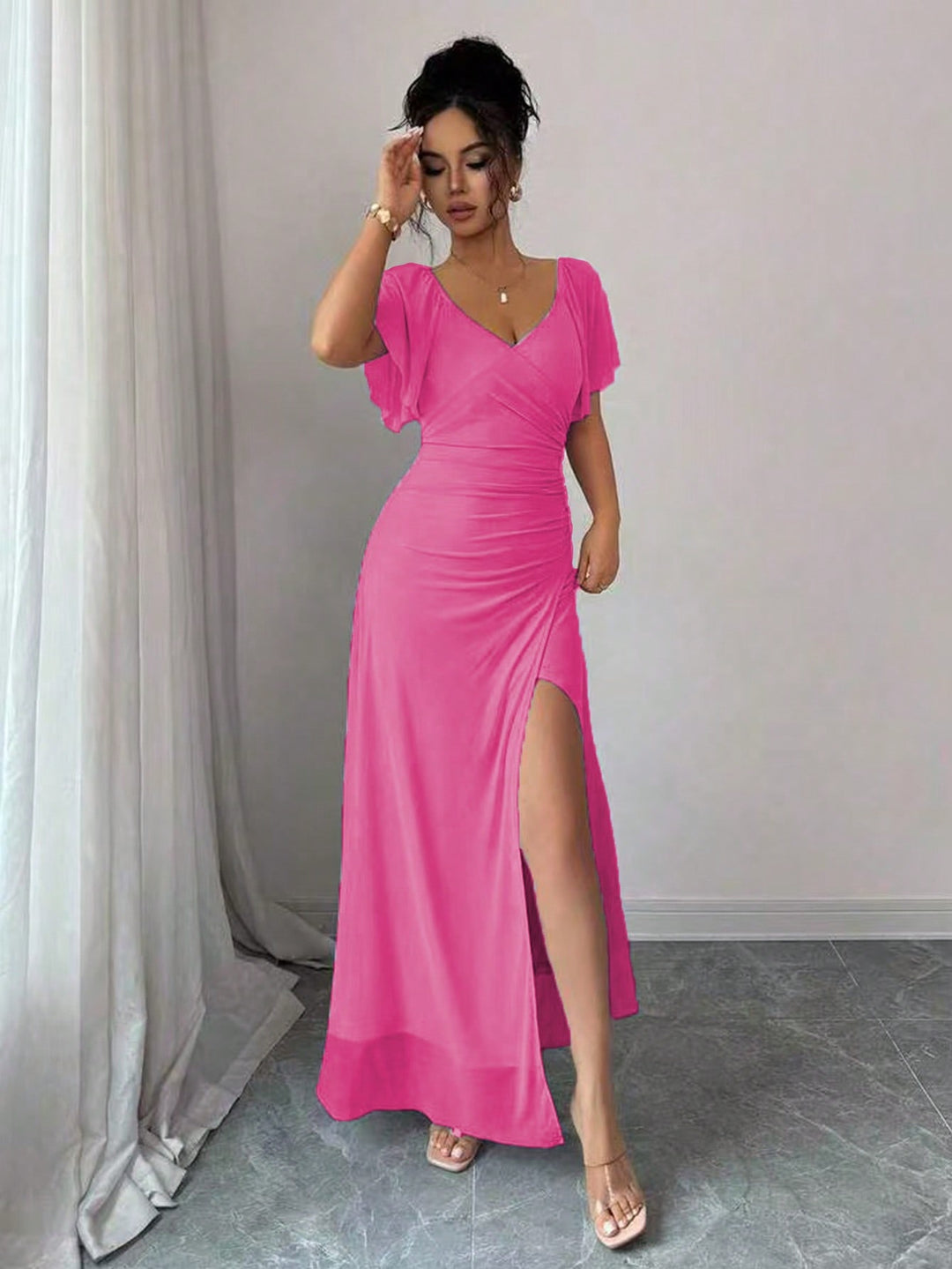 Rochie maxi SHEIN, roz