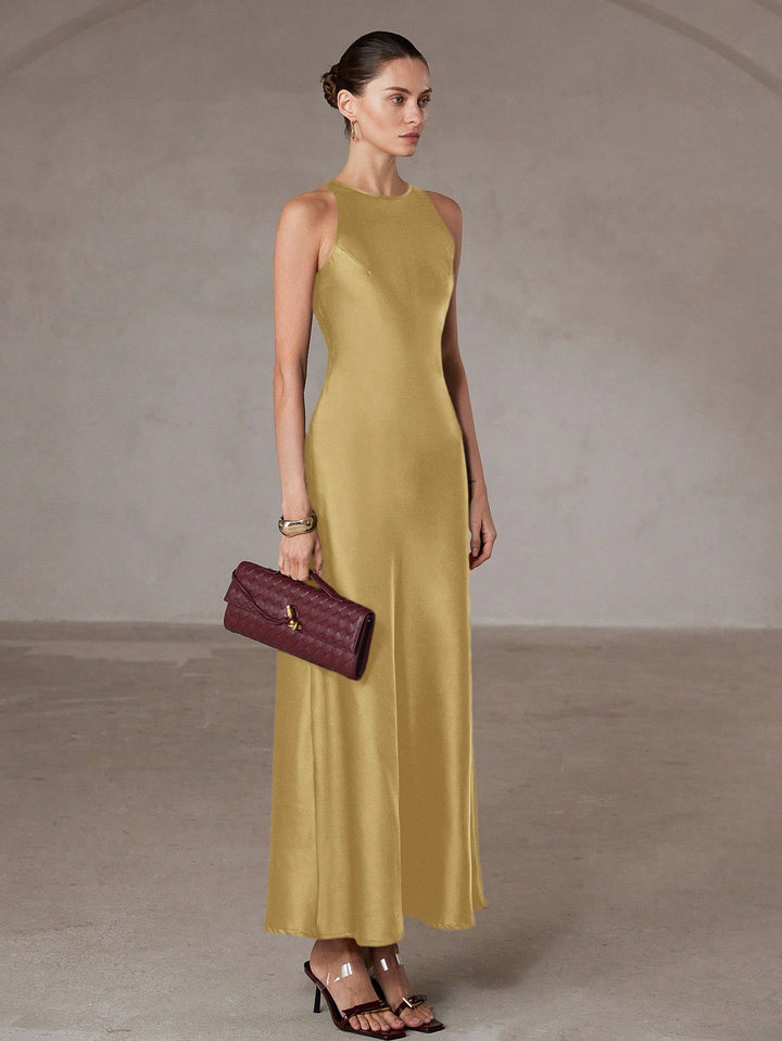 Rochie maxi SHEIN, auriu