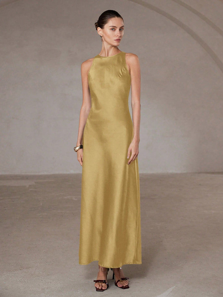Rochie maxi SHEIN, auriu