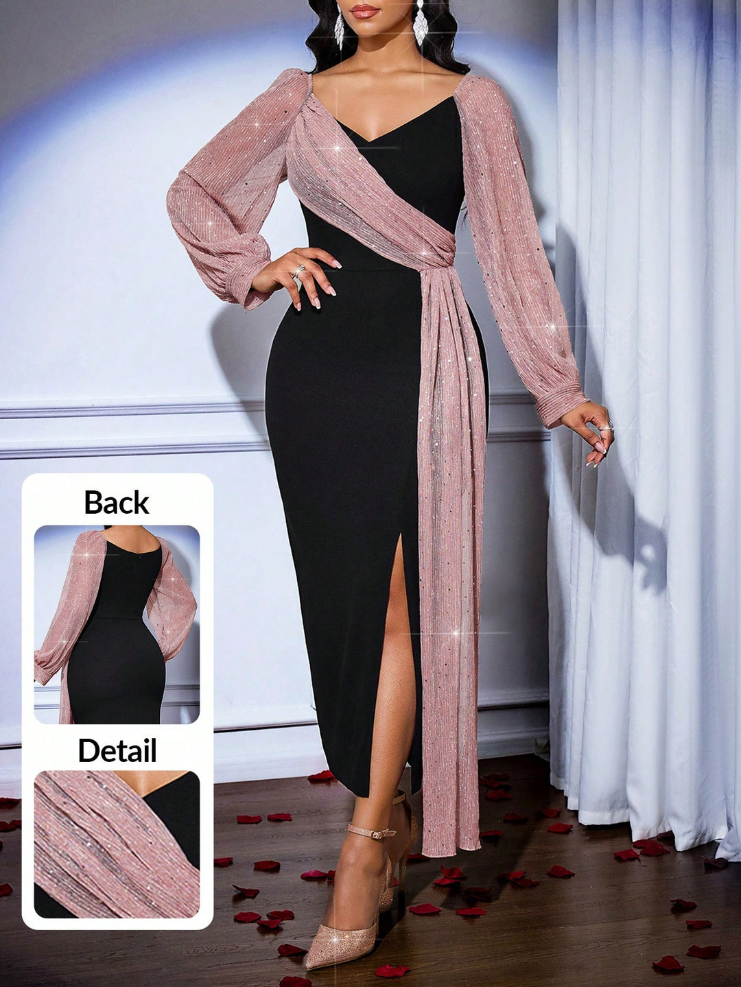 Rochie midi SHEIN, negru