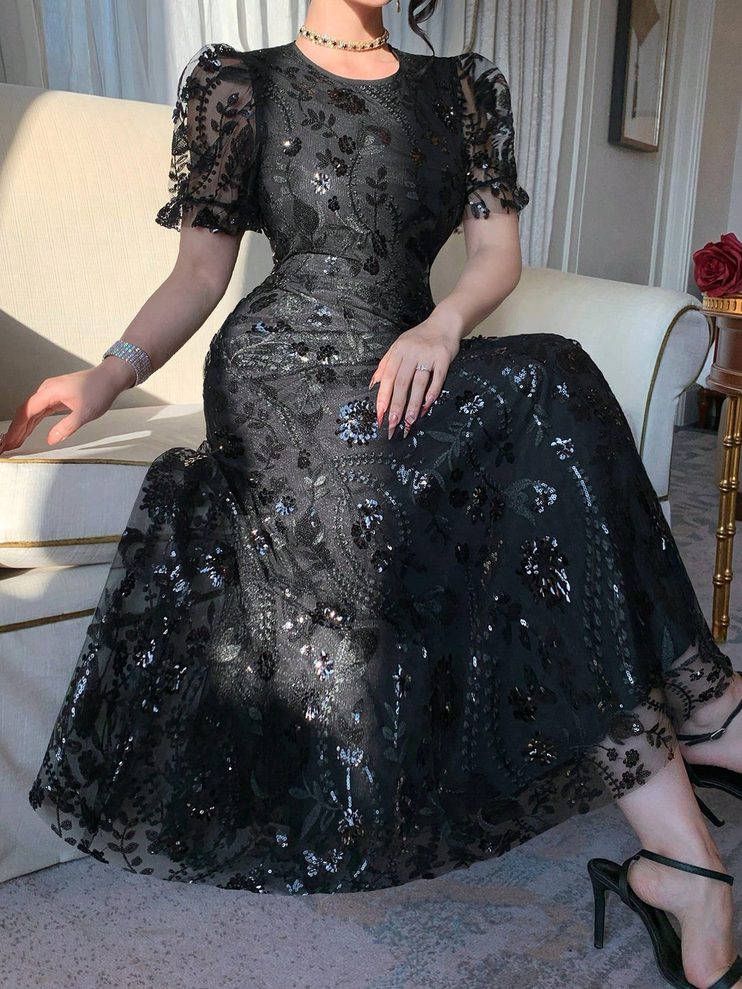 Rochie maxi SHEIN, negru