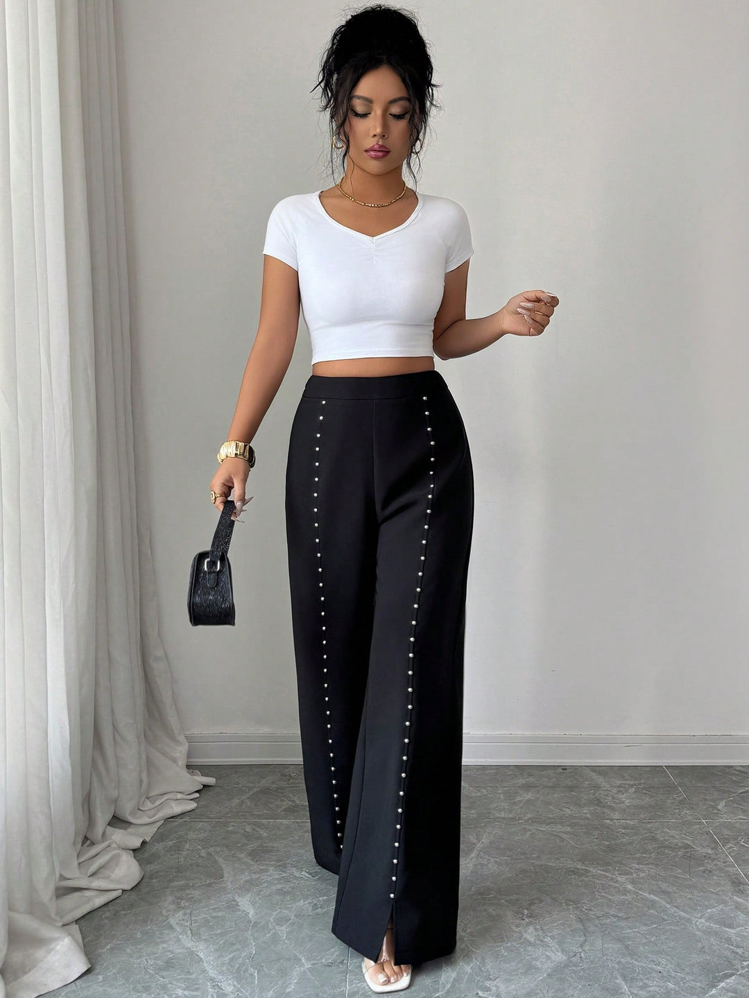 Pantaloni SHEIN, negru