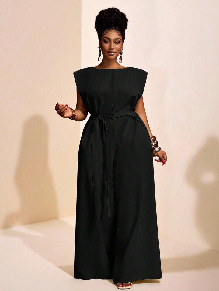 SHEIN hosszú jumpsuit, fekete