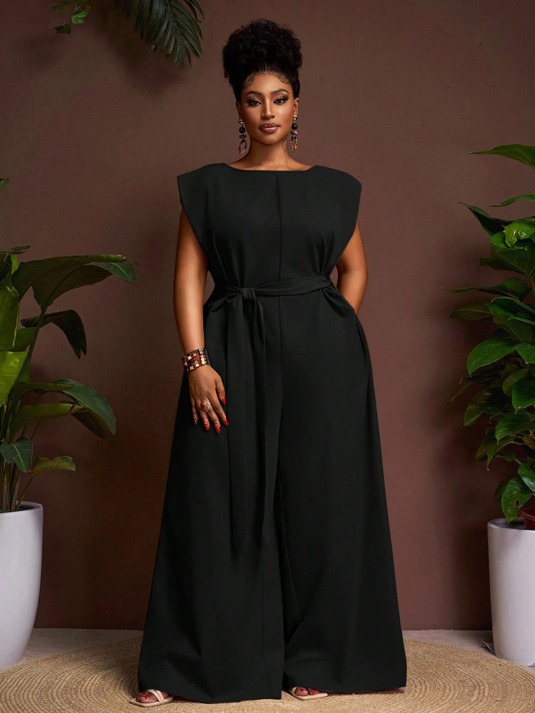 SHEIN hosszú jumpsuit, fekete