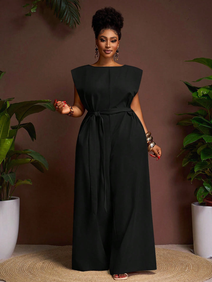 SHEIN hosszú jumpsuit, fekete