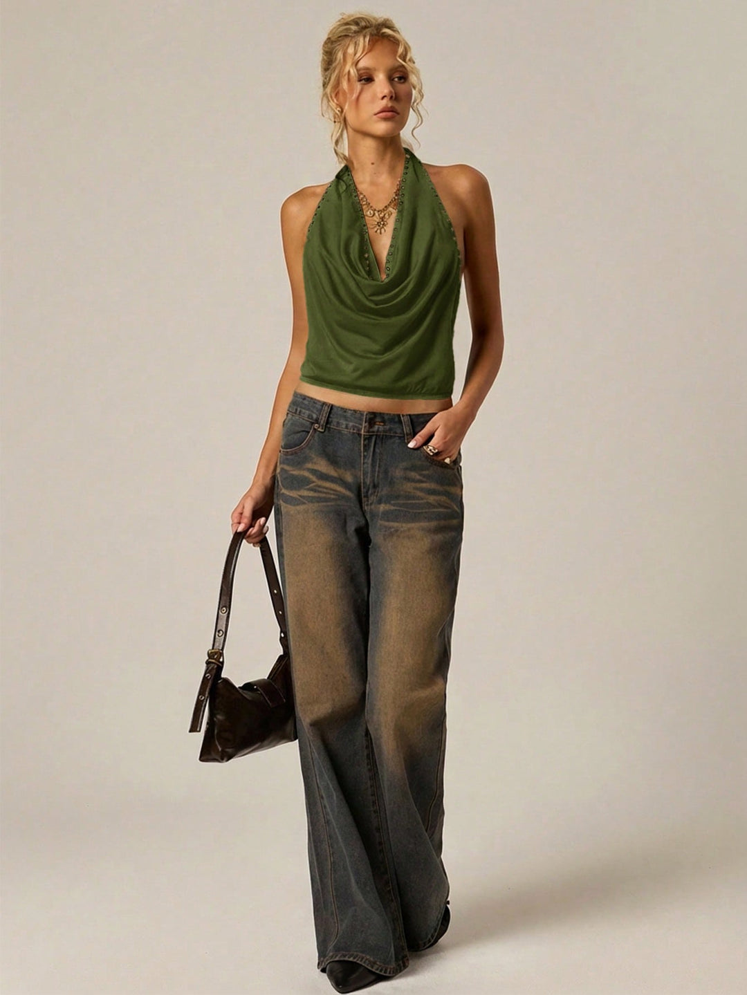 Top SHEIN, verde