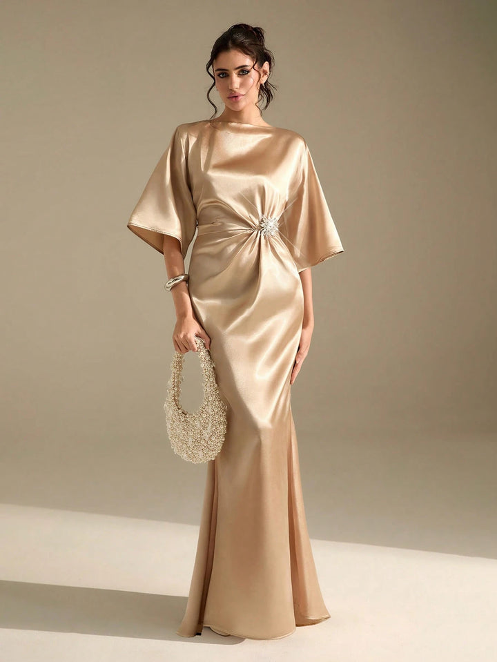 Rochie maxi SHEIN, bej