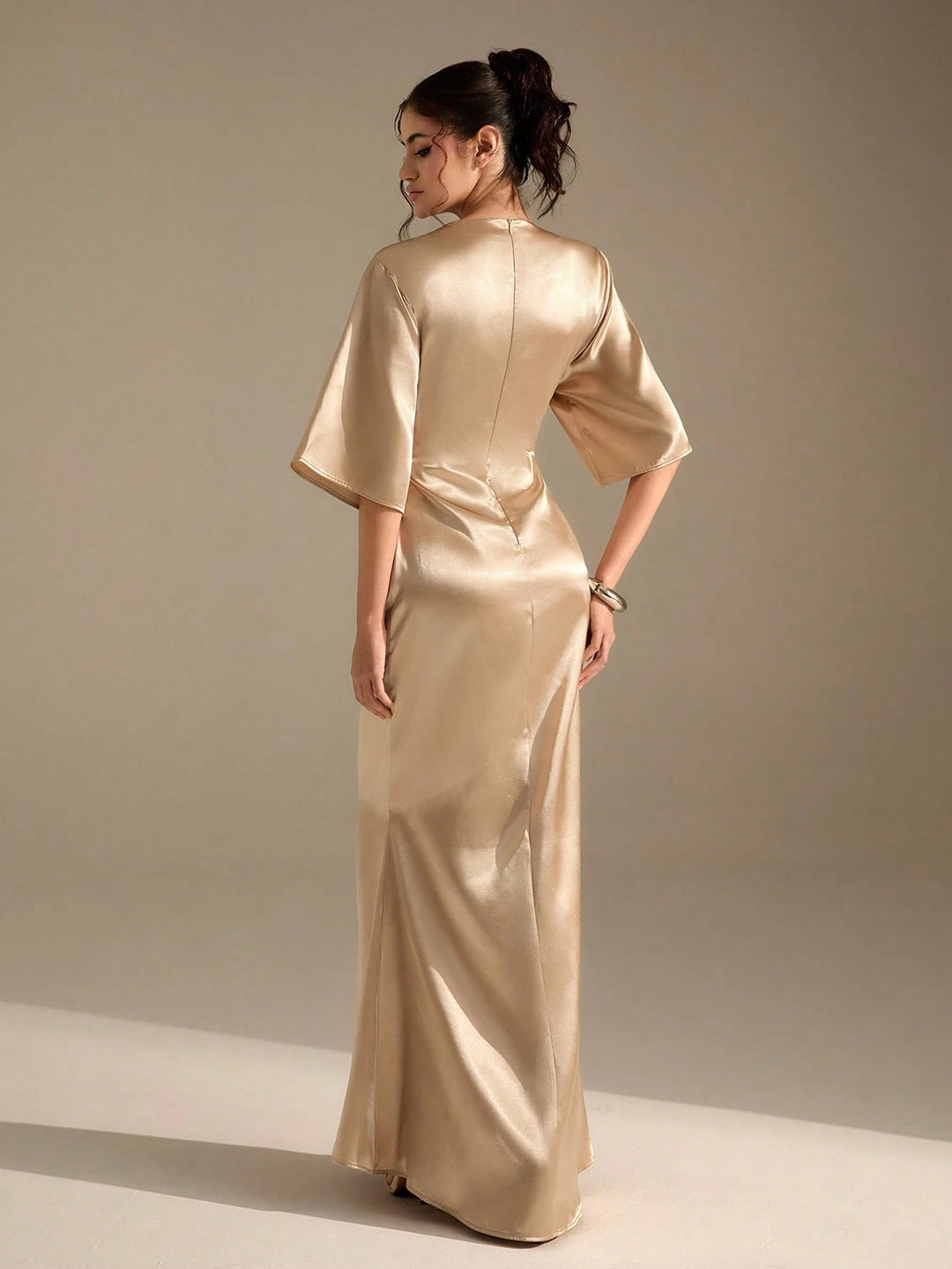 Rochie maxi SHEIN, bej