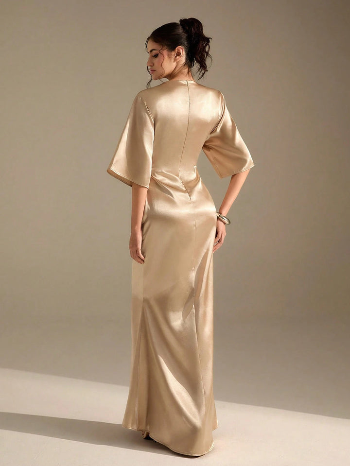 Rochie maxi SHEIN, bej