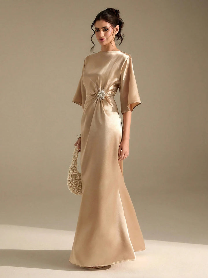 Rochie maxi SHEIN, bej