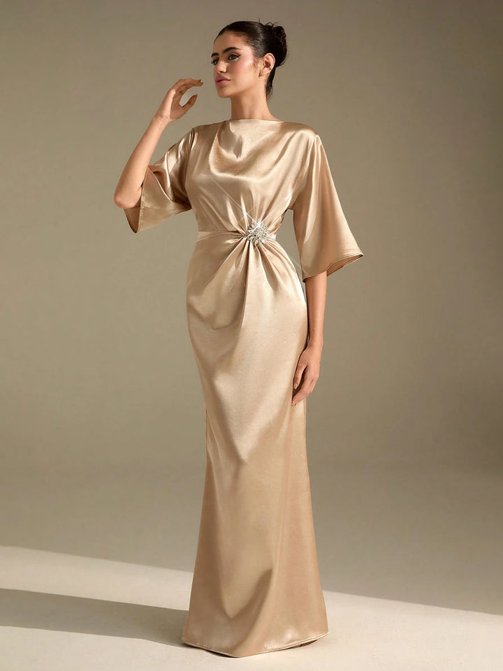 Rochie maxi SHEIN, bej