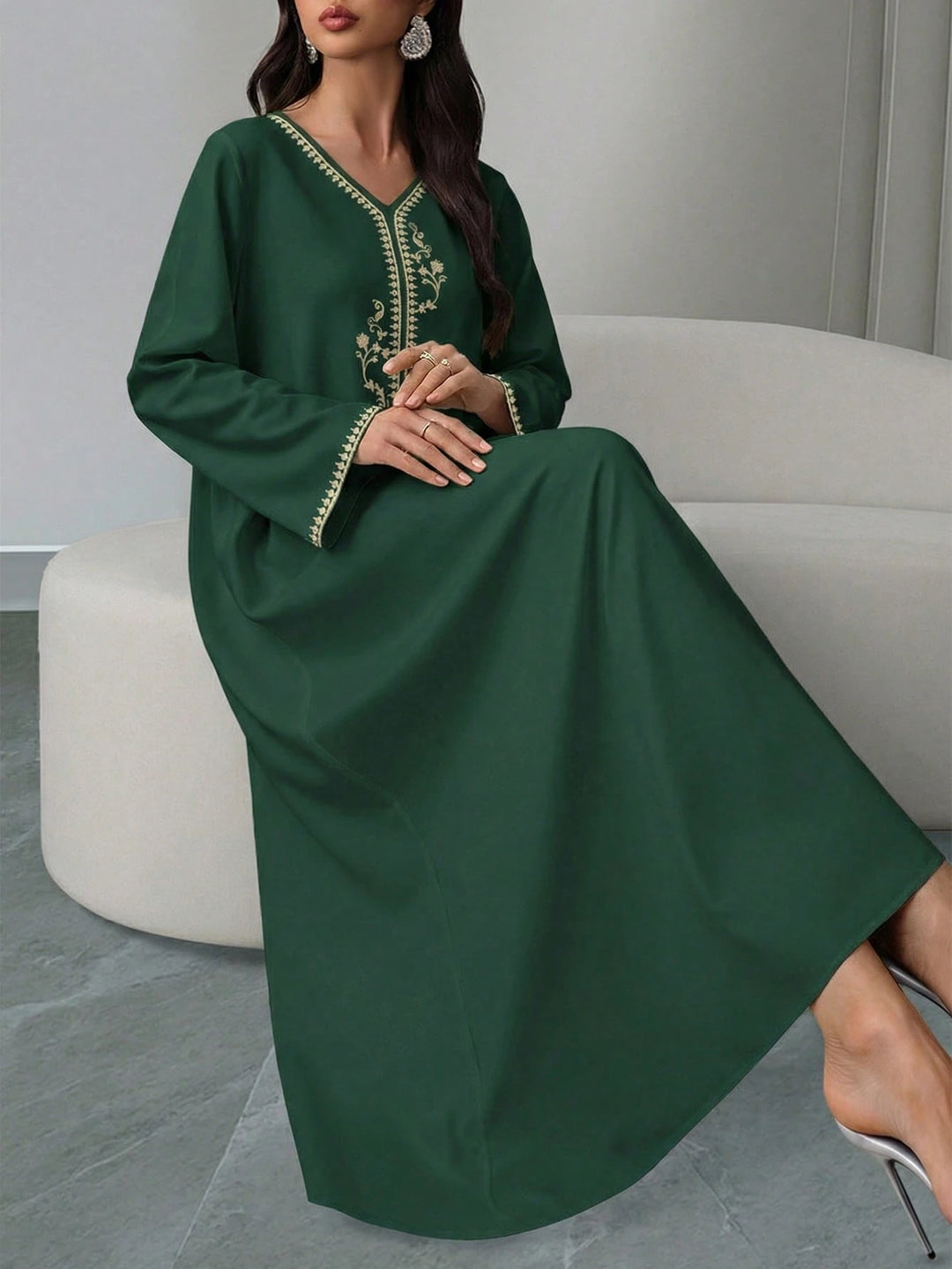 Rochie maxi SHEIN, verde
