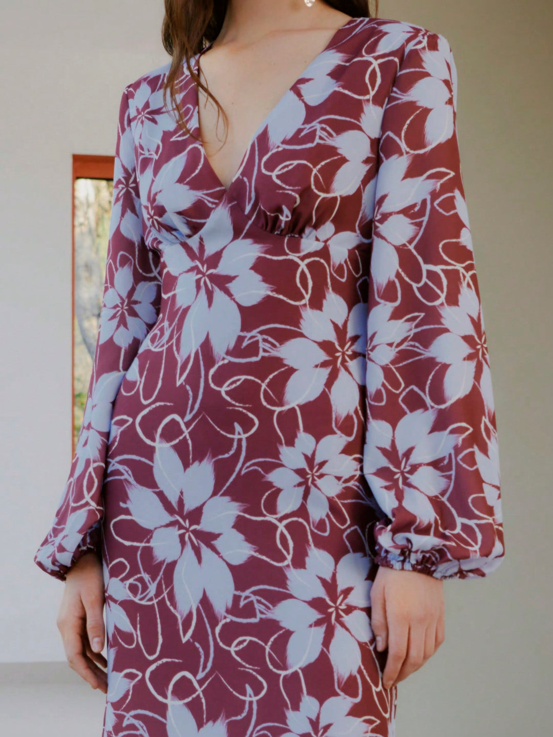 Rochie midi SHEIN, maro