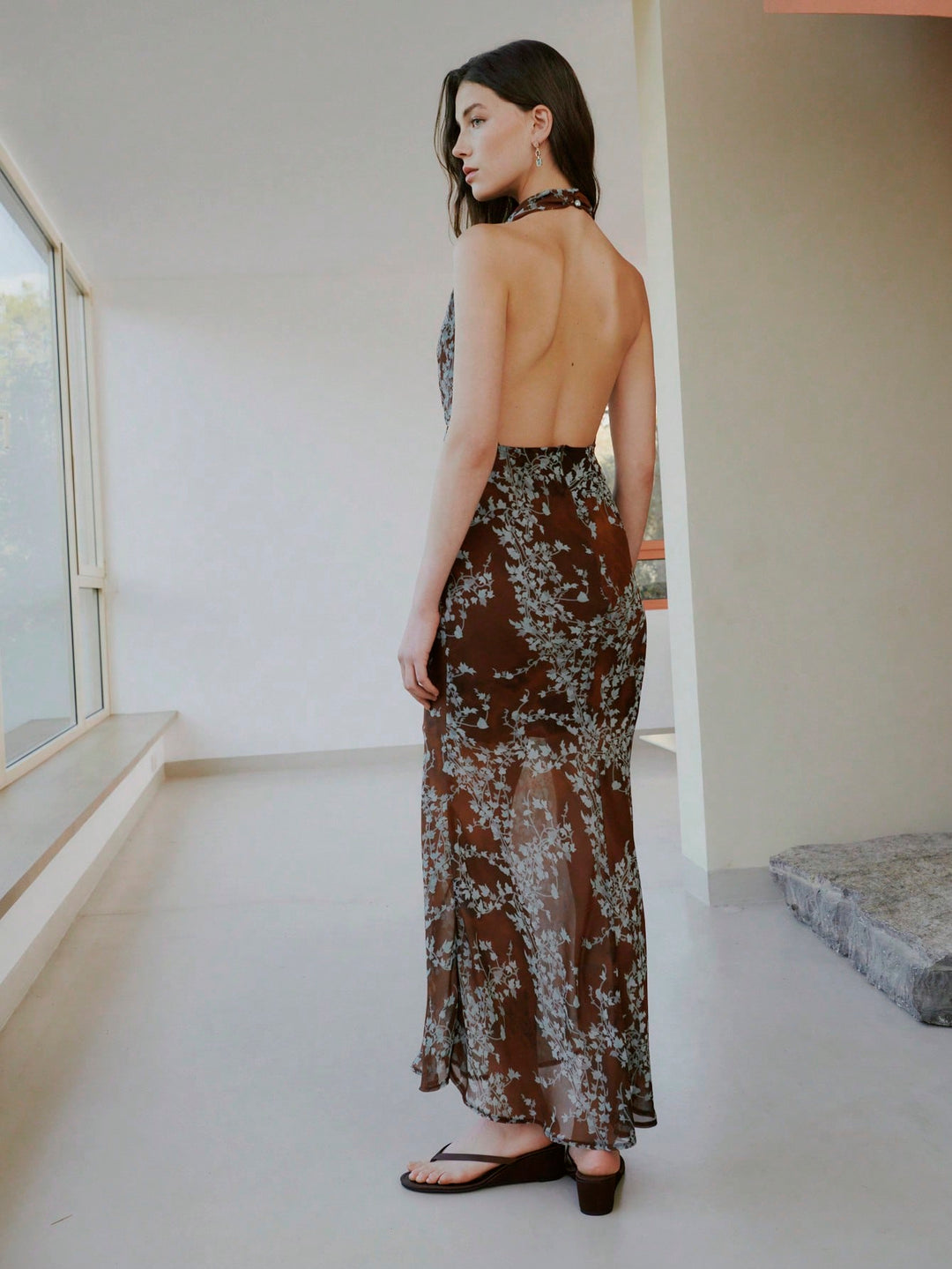 Rochie maxi SHEIN, maro