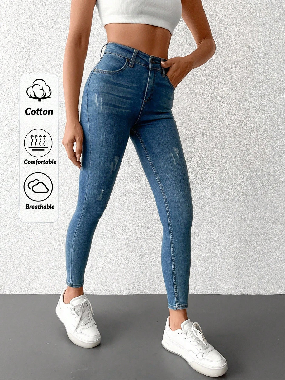 Jeans SHEIN, albastru