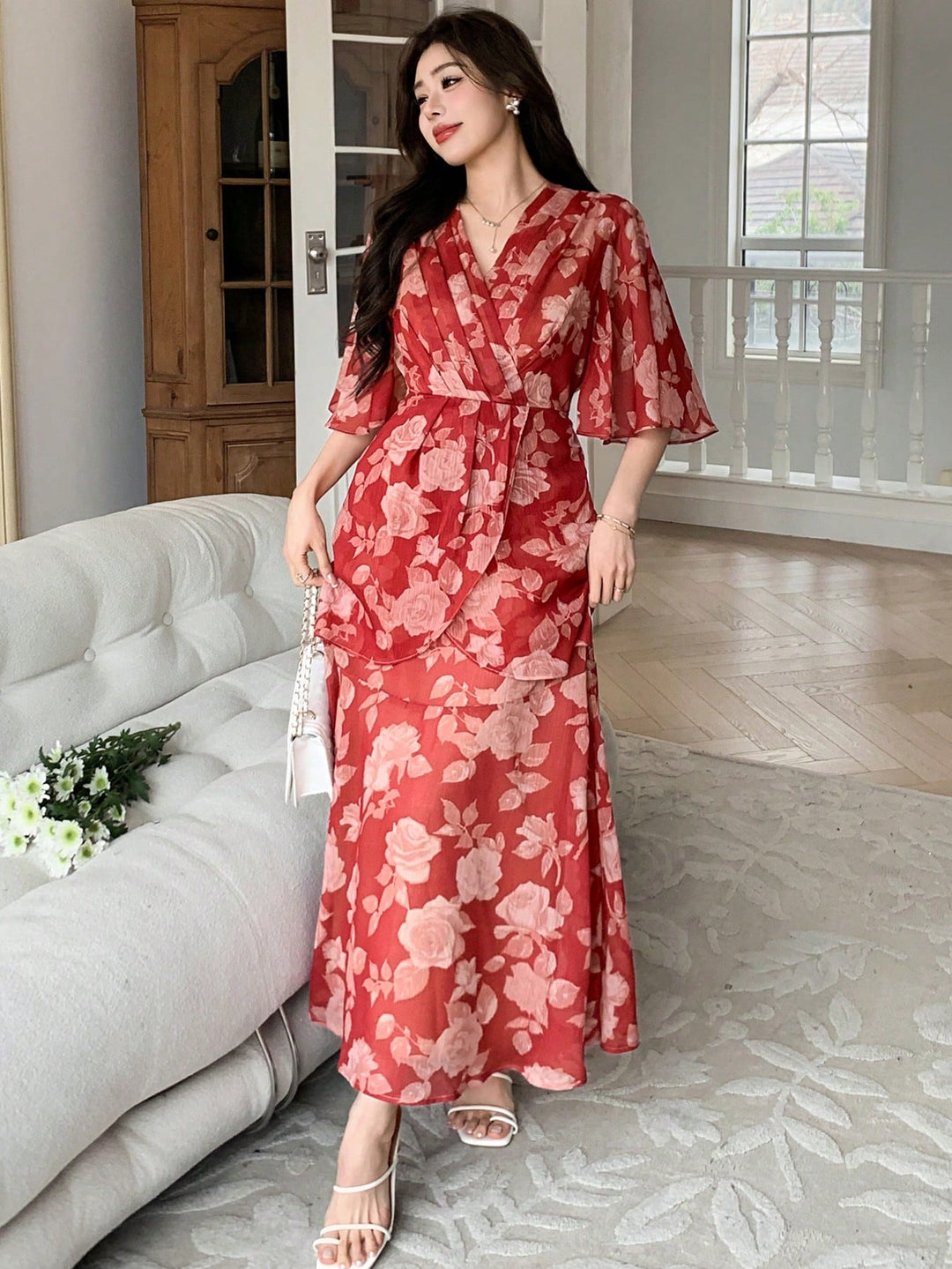 Rochie maxi SHEIN, roșu