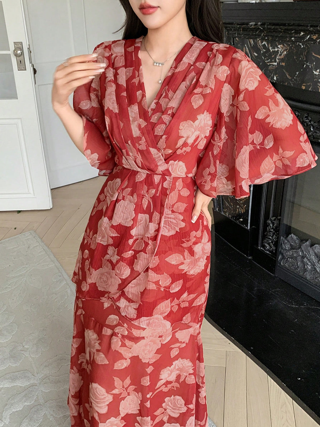 Rochie maxi SHEIN, roșu