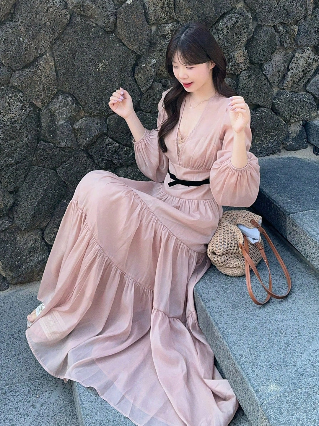 Rochie maxi SHEIN, roz