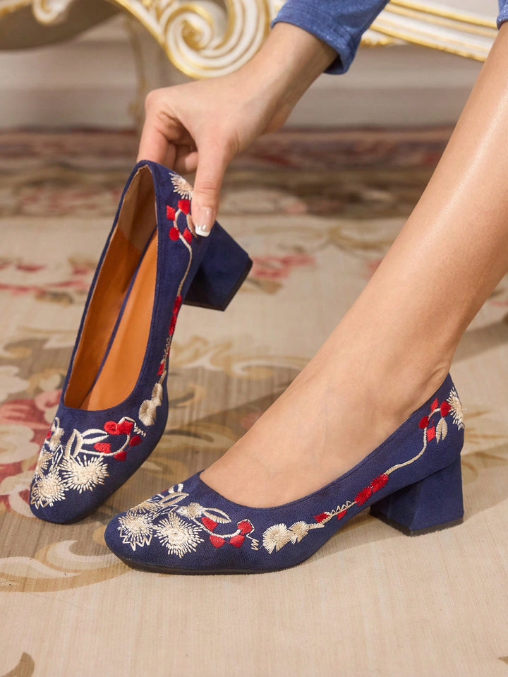 Pantofi cu toc SHEIN, albastru