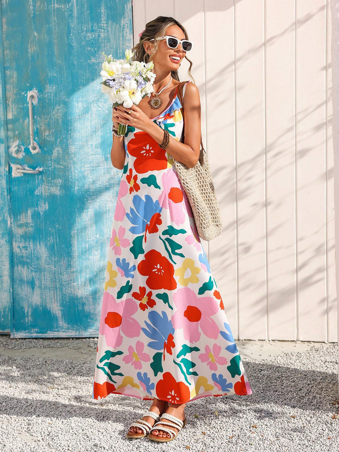 Rochie maxi SHEIN, mix culori