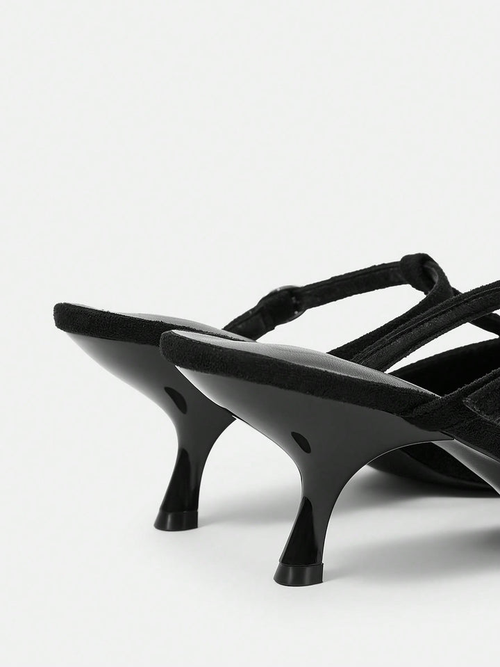 Pantofi cu toc SHEIN, negru