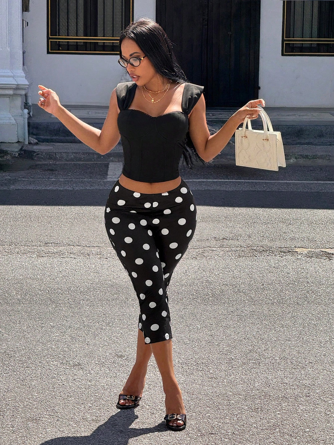 Pantaloni SHEIN, negru