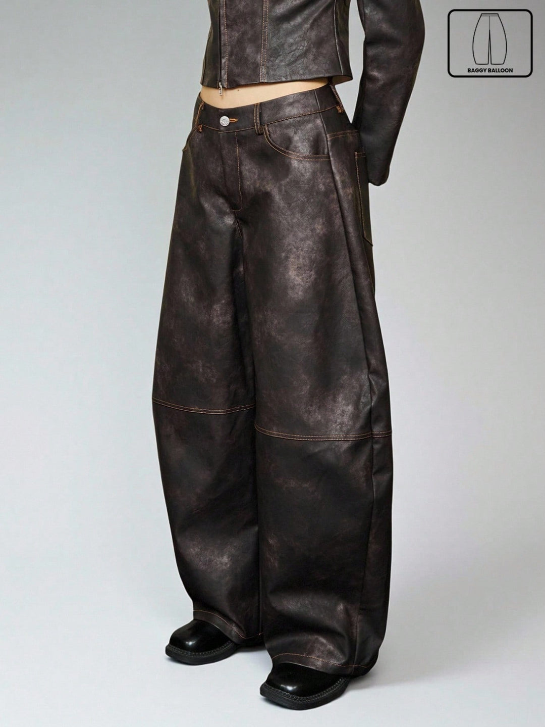 Pantaloni SHEIN, maro