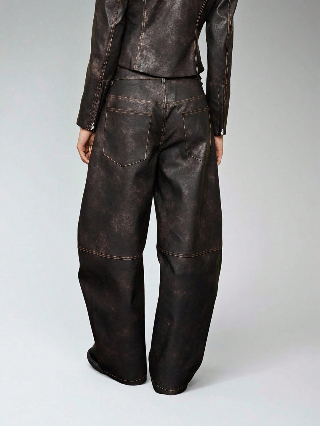 Pantaloni SHEIN, maro