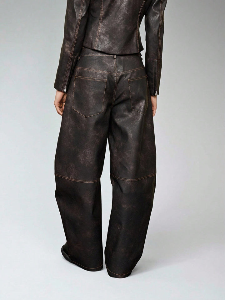 Pantaloni SHEIN, maro