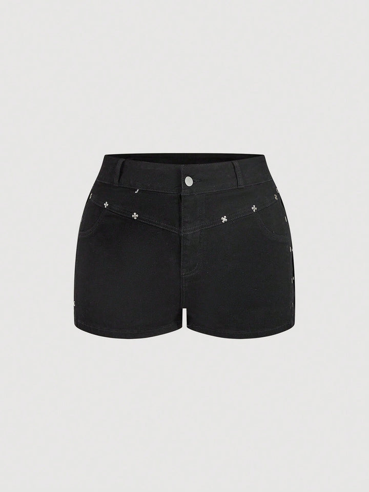 Pantaloni scurți SHEIN, negru