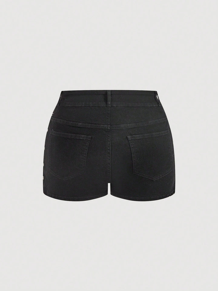 Pantaloni scurți SHEIN, negru