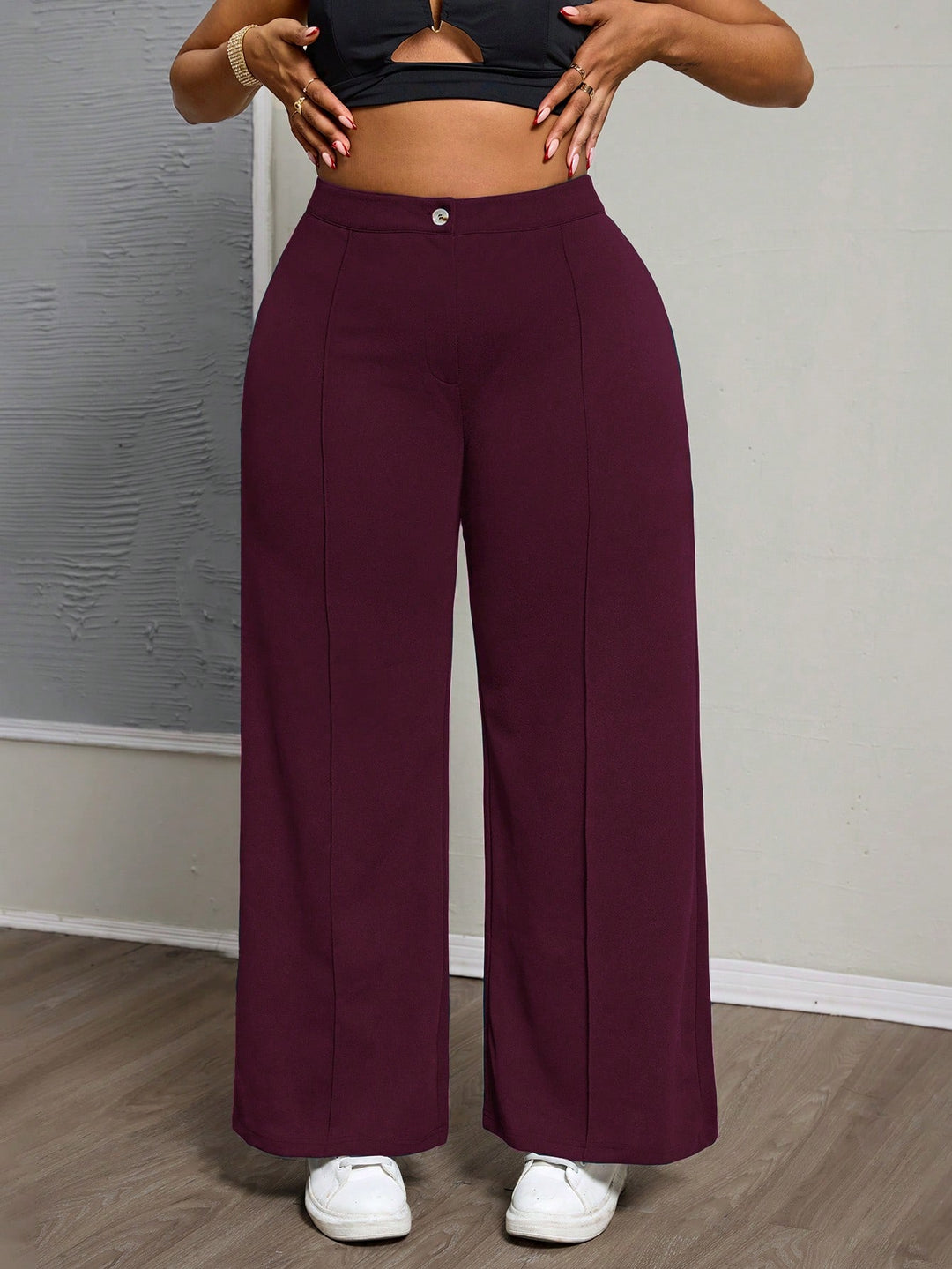 Pantaloni SHEIN, vișiniu
